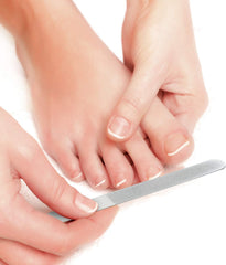 ASPIRE BEAUTY Stainless Steel Diamond Sapphire Nail File To Clean Your Nail After Cut Or Trim Professional Quality 8"