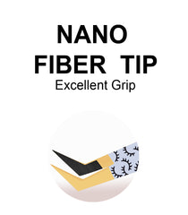 Professional Set Of 4 Diamond Grip with Fiber Tip Eyelash Extensions Tweezers Japanese Steel Lash Supply (Ed-set)