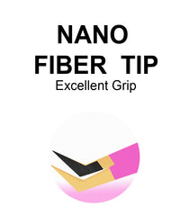 Professional Set Of 4 Diamond Grip with Fiber Tip Eyelash Extensions Tweezers Japanese Steel Lash Supply (Multi)