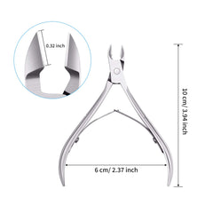 5mm Wide Jaw Cuticle Trimmer- Remover And Nipper For Accurate Trimming Made By Stainless Steel For Fingernails And Toenails (Double Spring)