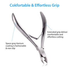5mm Wide Jaw Cuticle Trimmer- Remover And Nipper For Accurate Trimming Made By Stainless Steel For Fingernails And Toenails (Double Spring)