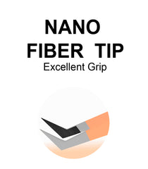 Professional Set Of 4 Diamond Grip with Fiber Tip Eyelash Extensions Tweezers Japanese Steel Lash Supply (Orange)