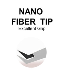 Professional Set Of 4 Diamond Grip with Fiber Tip Eyelash Extensions Tweezers Japanese Steel Lash Supply (Silver)