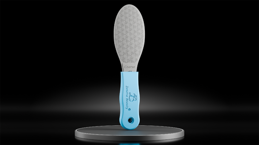 Zenova Elite Foot File – Surgical-Grade Stainless Steel Callus Remover for Clinics & Podiatrists, Autoclavable, Dual-Texture Coarse/Fine, Ergonomic Grip, Bundle with Warranty (Tropical Breeze)