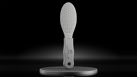 Zenova Elite Foot File – Surgical-Grade Stainless Steel Callus Remover for Clinics & Podiatrists, Autoclavable, Dual-Texture Coarse/Fine, Ergonomic Grip, Bundle with Warranty (Ultimate_Gray)