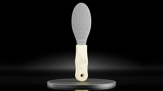 Zenova Elite Foot File – Surgical-Grade Stainless Steel Callus Remover for Clinics & Podiatrists, Autoclavable, Dual-Texture Coarse/Fine, Ergonomic Grip, Bundle with Warranty (Vanilla_Ice)