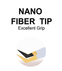 Professional Set Of 4 Diamond Grip with Fiber Tip Eyelash Extensions Tweezers Japanese Steel Lash Supply (White)