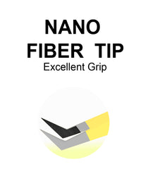 Professional Set Of 4 Diamond Grip with Fiber Tip Eyelash Extensions Tweezers Japanese Steel Lash Supply (Yellow)