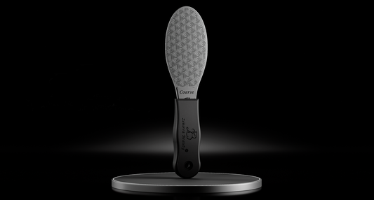 Zenova Elite Foot File – Surgical-Grade Stainless Steel Callus Remover for Clinics & Podiatrists, Autoclavable, Dual-Texture Coarse/Fine, Ergonomic Grip, Bundle with Warranty