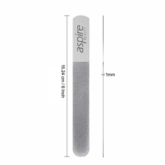 ASPIRE BEAUTY Stainless Steel Diamond Sapphire Nail File To Clean Your Nail After Cut Or Trim Professional Quality 6"