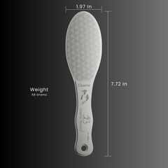 Stainless Steel Foot File with Silicone Grip - Professional Pedicure Callus Remover, ISO Certified, Safe for Diabetics, Christmas Gift for Men & Women, 2-Year Warranty