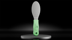 Zenova Elite Foot File – Surgical-Grade Stainless Steel Callus Remover for Clinics & Podiatrists, Autoclavable, Dual-Texture Coarse/Fine, Ergonomic Grip, Bundle with Warranty (Green Ash)