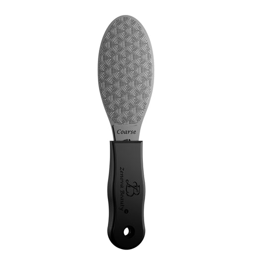Zenova Elite Foot File – Surgical-Grade Stainless Steel Callus Remover for Clinics & Podiatrists, Autoclavable, Dual-Texture Coarse/Fine, Ergonomic Grip, Bundle with Warranty
