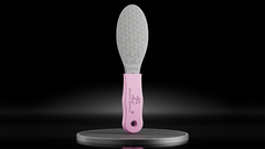 Zenova Elite Foot File – Surgical-Grade Stainless Steel Callus Remover for Clinics & Podiatrists, Autoclavable, Dual-Texture Coarse/Fine, Ergonomic Grip, Bundle with Warranty (SnowWhite) (Blooming Pink))