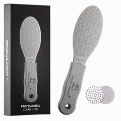 Stainless Steel Foot File with Silicone Grip - Professional Pedicure Callus Remover, ISO Certified, Safe for Diabetics, Christmas Gift for Men & Women, 2-Year Warranty