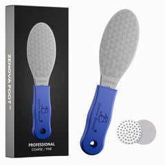 Stainless Steel Foot File with Silicone Grip - Professional Pedicure Callus Remover, ISO Certified, Safe for Diabetics, Christmas Gift for Men & Women, 2-Year Warranty