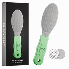 Stainless Steel Foot File with Silicone Grip - Professional Pedicure Callus Remover, ISO Certified, Safe for Diabetics, Christmas Gift for Men & Women, 2-Year Warranty
