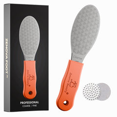 Stainless Steel Foot File with Silicone Grip - Professional Pedicure Callus Remover, ISO Certified, Safe for Diabetics, Christmas Gift for Men & Women, 2-Year Warranty