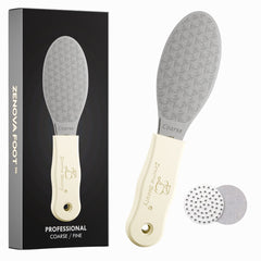 Stainless Steel Foot File with Silicone Grip - Professional Pedicure Callus Remover, ISO Certified, Safe for Diabetics, Christmas Gift for Men & Women, 2-Year Warranty