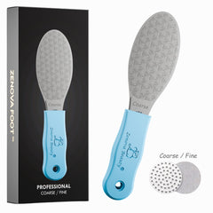 Stainless Steel Foot File with Silicone Grip - Professional Pedicure Callus Remover, ISO Certified, Safe for Diabetics, Christmas Gift for Men & Women, 2-Year Warranty