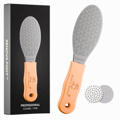 Stainless Steel Foot File with Silicone Grip - Professional Pedicure Callus Remover, ISO Certified, Safe for Diabetics, Christmas Gift for Men & Women, 2-Year Warranty